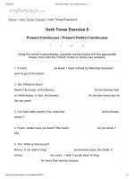 ENGLISH PAGE   verb tense exercise 9 