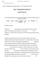 ENGLISH PAGE   get + prepositions (part 2) 