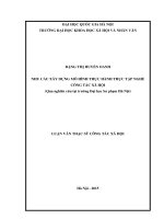 Nhu cầu xây dựng mô hình thực hành thực tập nghề công tác xã hội ( qua nghiên cứu tại trường đại học sư phạm hà nội) 
