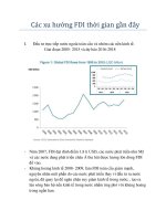 Xu hướng FDI toàn cầu thời gian gần đây giai đoạn 2005 2015