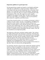 Important qualities of a good supervisor 