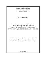 Tác động của sở hữu nhà nước lên thông tin bất cân xứng   nghiên cứu thực nghiệm tại sàn chứng khoán hồ chí minh 