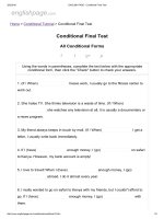 ENGLISH PAGE   conditional final test 