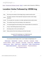 ENGLISH PAGE   location verbs followed by VERB+ing 