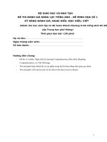 Đề thi minh hoạ đánh giá năng lực Tiếng Anh lớp 12 chương trình Thí điểm theo Khung năng lực Ngoại ngữ 6 bậc  Đề số 2