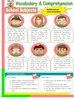 63385 school subjects  reading comprehension  convrsation 3 pages 