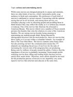 Topic serious and entertaining movie 