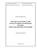 Tổng hợp các hạt nano từ tính với các lớp kháng thể trên bề mặt ứng dụng trong chẩn đoán bệnh truyền nhiễm 