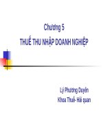 Thuế Thu Nhập Doanh Nghiệp 2016  slide bài giảng của PGS.TS LÝ PHƯƠNG DUYÊN Khoa Thuế - Hải Quan Học Viện Tài Chính