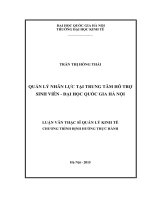 Quản lý nhân lực tại trung tâm hỗ trợ sinh viên   đại học quốc gia hà nội 
