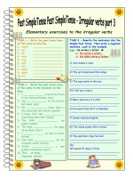 38655 past simpletense  irregular verbs part 3  3 pages exercises  answer key 