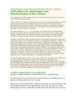 Advantages and disadvantages of the cinema 