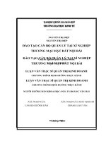 Đào tạo cán bộ quản lý tại xí nghiệp thương mại mặt đất nộibài 