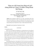 Nâng cao chất lượng hoạt động môi giới chứng khoán tại công ty cổ phần chứng khoán đại dương 