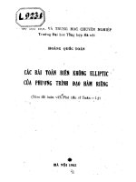 Các bài toán biên không ELLIPTIC của phương trình đạo hàm riêng 