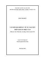 Vấn đề bảo hiểm y tế tự nguyện trên báo in hiện nay 
