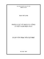 Pháp luật về dịch vụ công ở việt nam hiện nay 