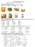 BỘ đề ôn THI HSG TA 6 TỔNG hợp