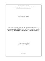 Liên kết nguồn lực nhằm phòng ngừa tai nạn thương tích trẻ em tại phường ngọc sơn, quận kiến an, thành phố hải phòng dựa vào cộng đồng 