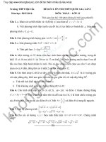 Đề thi thử toán 2016 trường THPT đội cấn lần 1 
