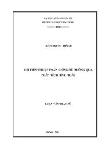 Cải tiến thuật toán gióng từ thông qua phân tích hình thái 