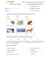 de thi hoc ki 2 mon tieng anh lop 3 nam 2015 truong tieu hoc b yen dong nam dinh 