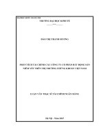 Phân tích tài chính các công ty cổ phần bất động sản niêm yết trên thị trường chứng khoán việt nam 