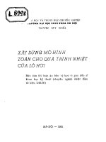 Xây dựng mô hình toán cho quá trình nhiệt của lò hơi 