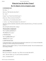 When do i use the perfect tenses 