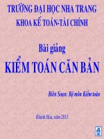 Bài giảng kiểm toán căn bản  nguyễn tuấn, nguyễn thành cường, bùi mạnh cường, phạm đình tuấn 