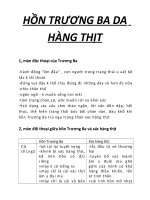 HỒN TRƯƠNG BA DA HÀNG THỊT