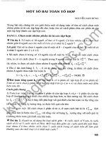 Một số bài toán tổ hợp nhất định phải xem