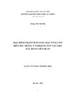 Đặc điểm trầm tích tầng mặt vùng ven biển sóc trăng và khoáng sản vật liệu xây dựng liên quan 