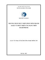 Phương pháp phát triển phần mềm nhanh agile và phát triển ứng dụng trên smartphone 
