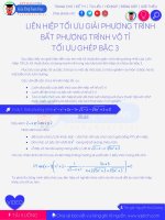 Liên hợp tối ưu giải phương trình hệ phương trình vô tỷ