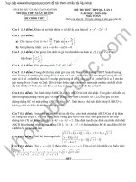Đề thi thử toán 2016 trường THPT xuân trường lần 1 