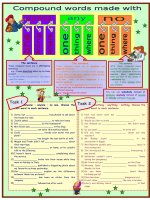 5810 compound words made with some any and no  grammar  5 tasks  2 pages  with key  fully editable 