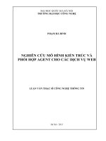 Nghiên cứu mô hình kiến trúc và phối hợp agent cho các dịch vụ web 