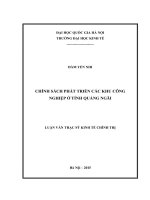 Chính sách phát triển các khu công nghiệp ở tỉnh quảng ngãi 