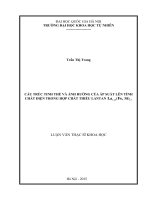 Cấu trúc tinh thể và ảnh hưởng của áp suất lên tính chất điện trong hợp chất thiếu lantan (fe, si)la1 13 