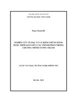 Nghiên cứu về đặc tả và kiểm chứng ràng buộc thời gian giữa các thành phần trong chương trình tương tranh 