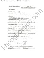 Đề thi thử toán 2016 trường THPT trần hưng đạo 