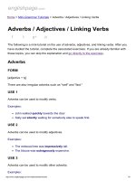 ENGLISH PAGE   adverbs   adjectives   linking verbs 