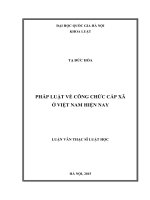 Pháp luật về công chức cấp xã ở việt nam hiện nay 