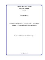 Xây dựng chương trình truyền thông về biến đổi khí hậu của hội nông dân tỉnh hưng yên 