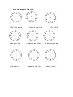 2893 draw the hands of the clocks 