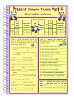 5972 present simple tense  part 4  interrogative sentences  3 pages  9 tasks  with key 
