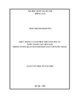 Thực trạng và giải pháp thúc đầy đầu tư nước ngoài vào việt nam trong tương quan so sánh pháp luật với nước ngoài 
