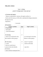 Giáo án Tiếng Anh 8 Unit 3: At home