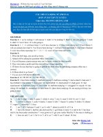 Bài tập các thì của động từ phần 3 có đáp án 